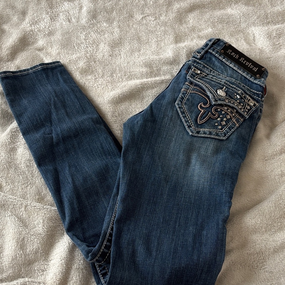 Rock Revival Women's Dark Blue Skinny Jeans